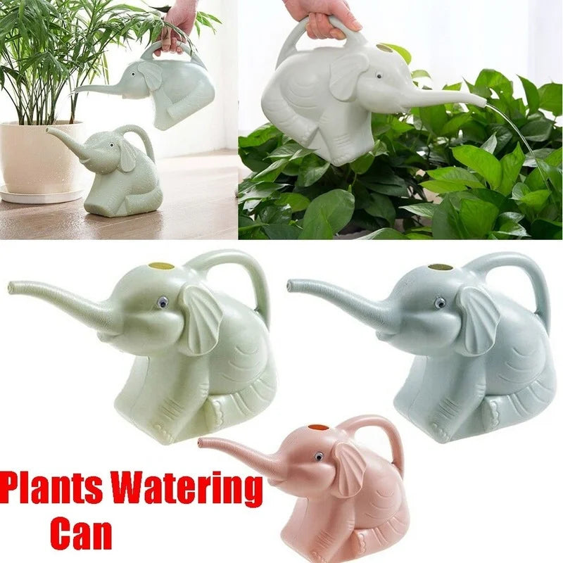Cute Elephant Watering Can – Plastic Plant Sprinkler for Kids & Gardens