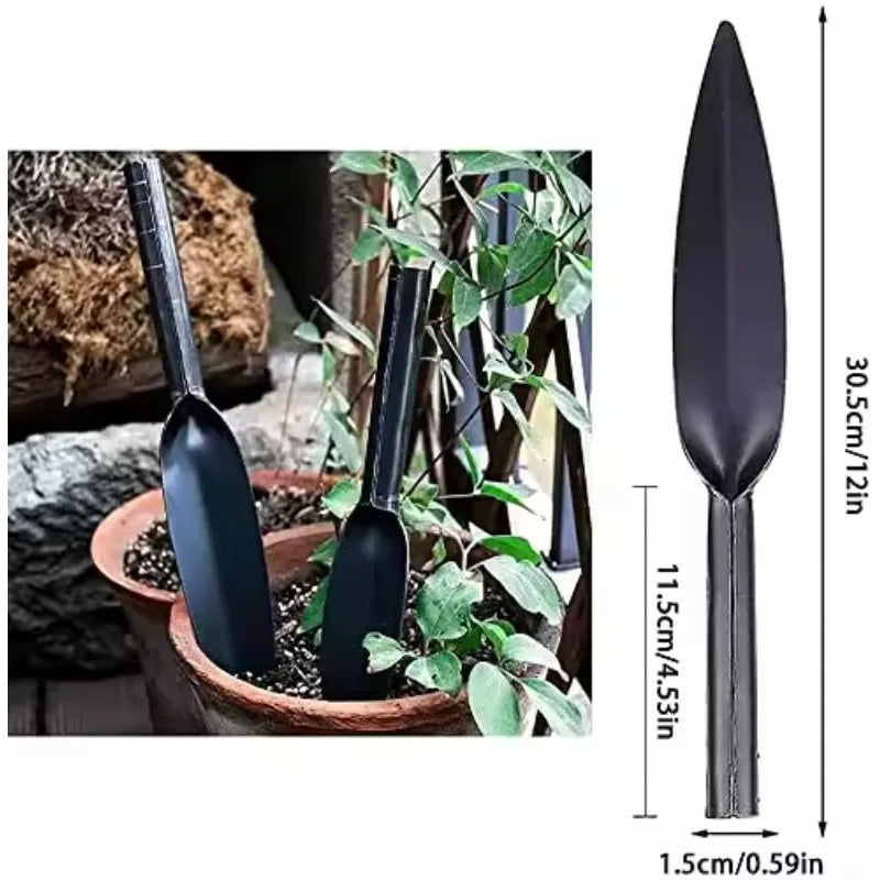 Carbon Steel Willow Leaf Shovel – Mini Soil Tool for Succulents & Pots