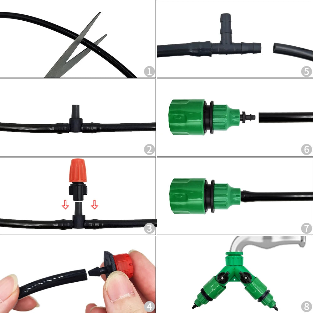 Adjustable Garden Drip Irrigation Kit — Easy-Install Automatic Watering System for Efficient Plant Care