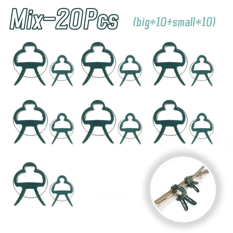 20–500PCS Reusable Plant Support Clips – Stem & Vine Fasteners for Tomatoes, Flowers & Vegetables