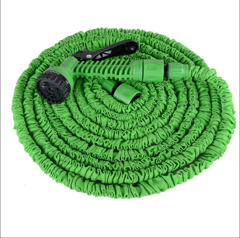 Expandable Garden Hose with Spray Gun – 25FT to 100FT Telescopic