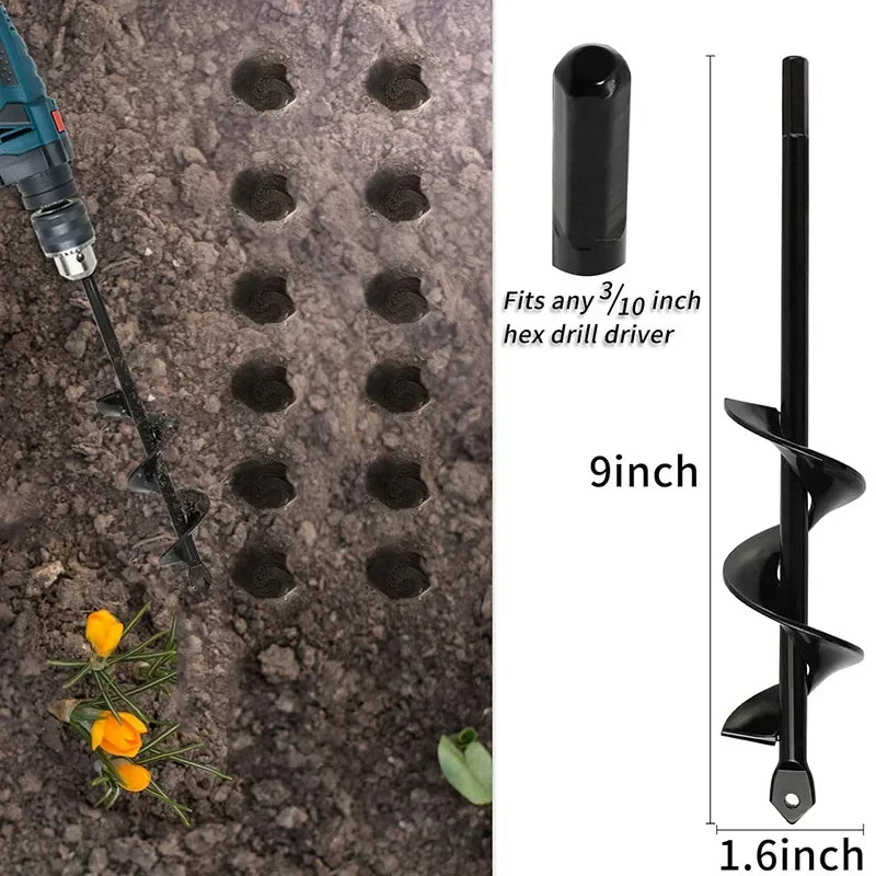 Metal Spiral Drill Bit for Gardening β High-Strength Auger for Planting, Digging & Soil Loosening