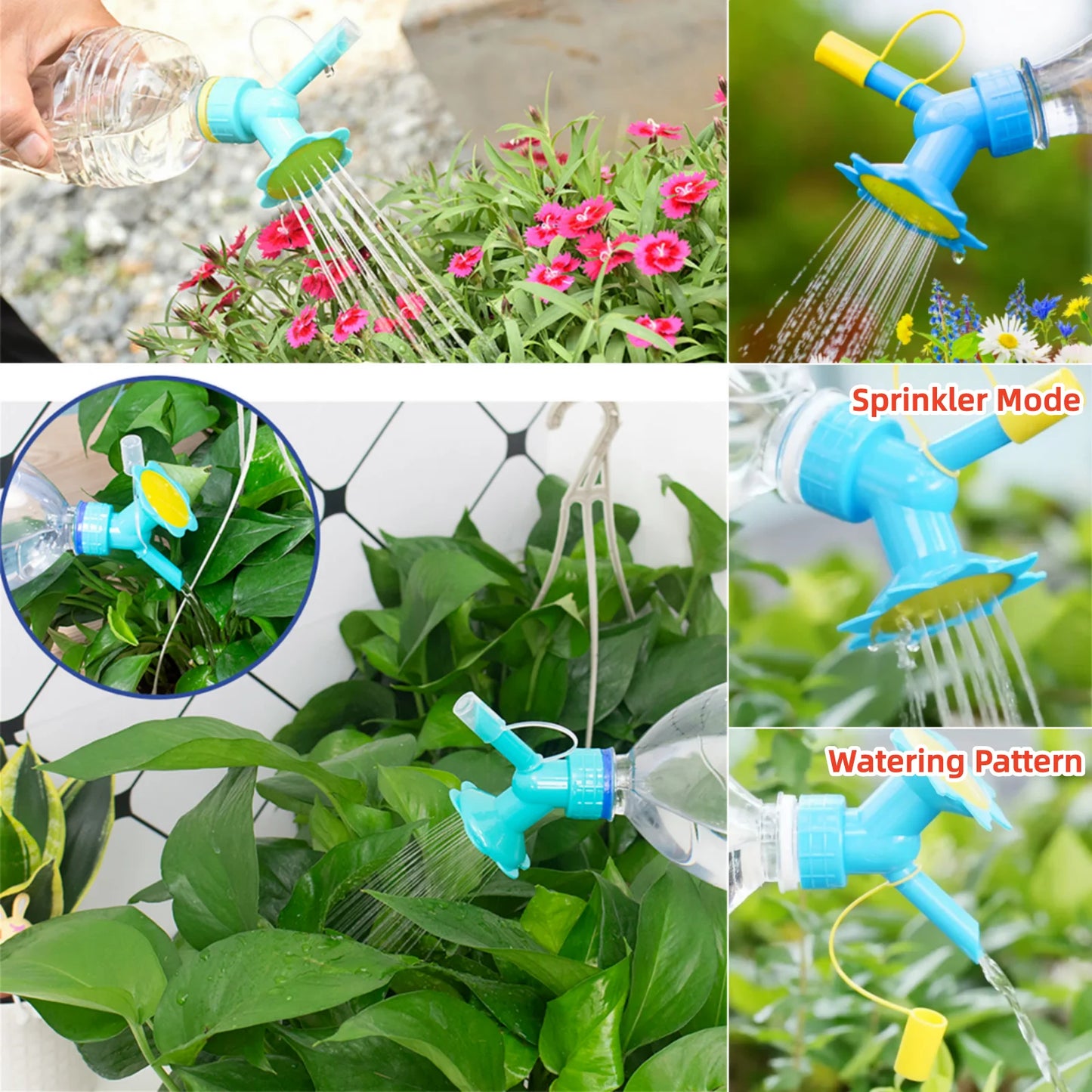 Bottle Cap Watering Sprinklers – Double & Single Head Nozzles