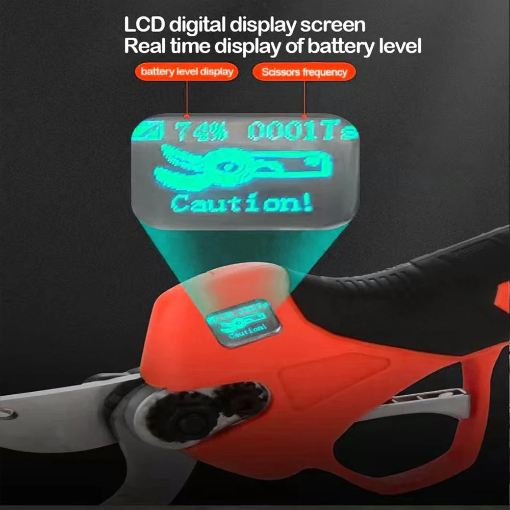 Brushless Electric Pruning Shears — 25-30mm Cordless Garden Pruner w/ LED, Fits Milwaukee 18V Battery