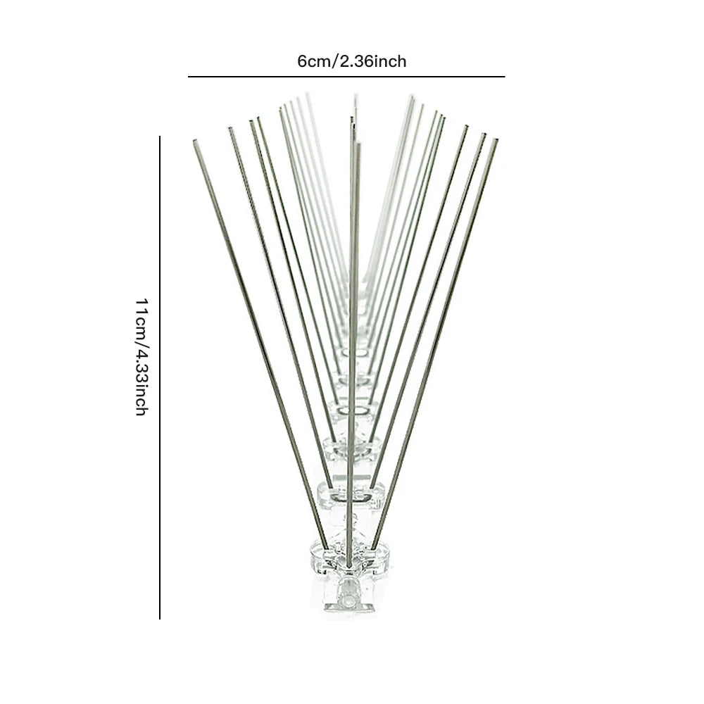 10pcs Stainless Steel Bird Repellent Spikes — Garden & Balcony Deterrent Set for Home Use