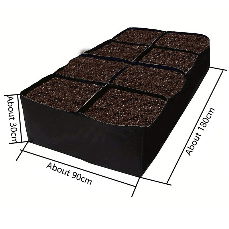 Large Garden Planting Grow Bag — Portable Nursery & Vegetable Planter for Outdoor Gardening, Trees, Herbs & Rooted Plants