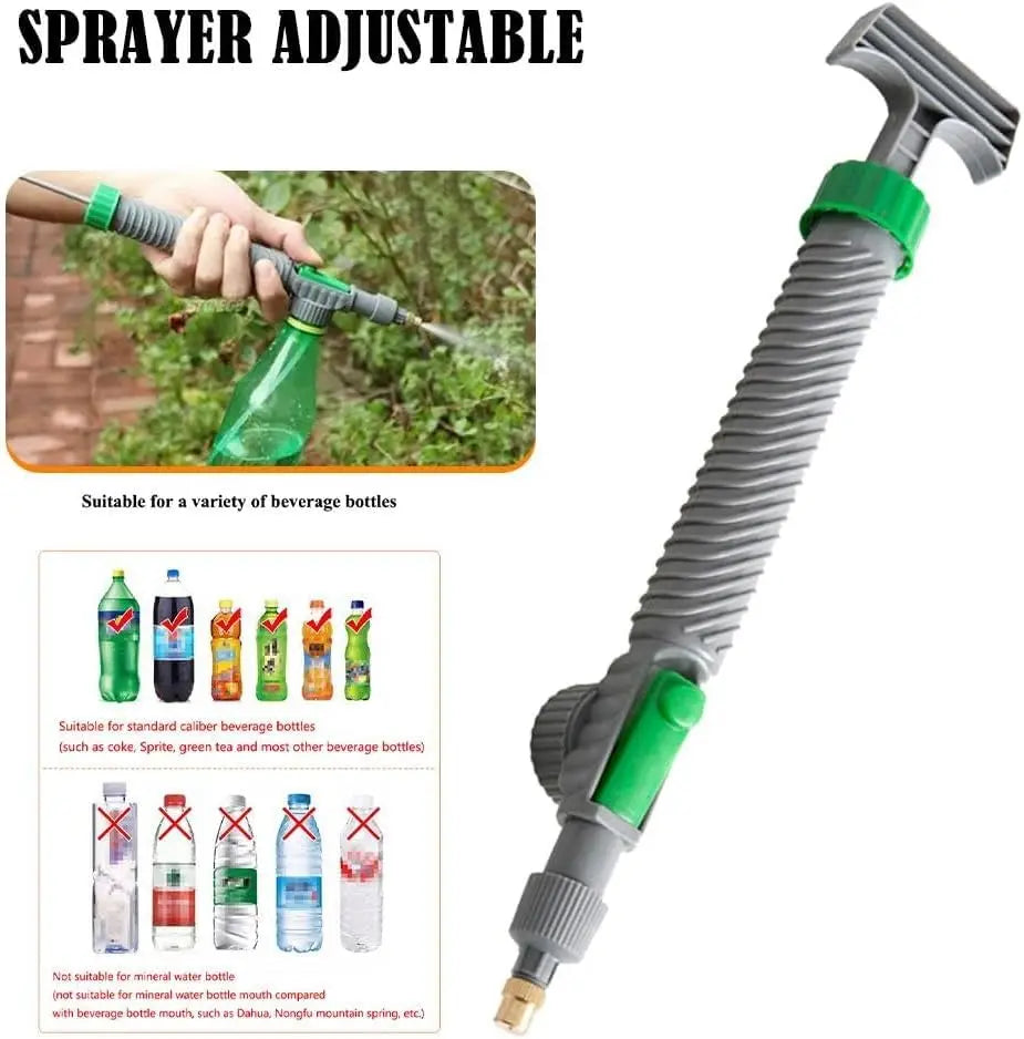 Adjustable Bottle Sprayer Nozzle – Manual Pressure Watering Tool