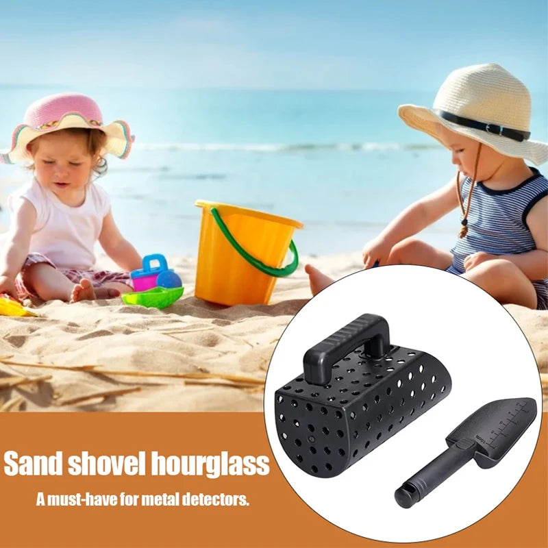 Metal Detector Sand Scoop & Shovel Set — Stainless Steel & ABS Beach Digging Tool for Treasure Hunting & Metal Detecting