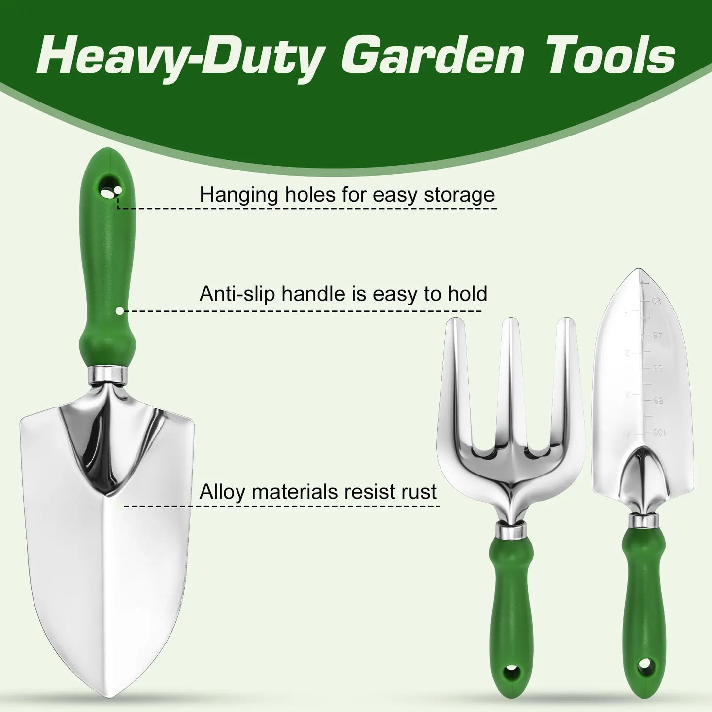 6-Piece Gardening Tools Set – Claw Gloves, Shears, Trowel, Scoop, Fork & Cultivator | Outdoor Planting Kit with Storage Bag
