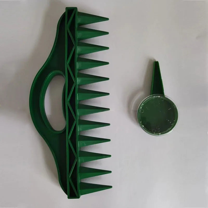2pcs Garden Hand Dibbler Set – 12-Hole Seeder & Planting Tool