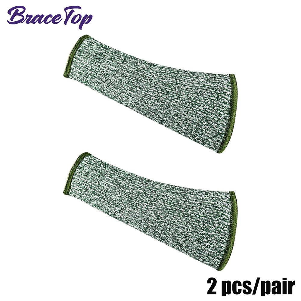 BraceTop Cut & Heat Resistant Arm Sleeves for Cooking & Gardening
