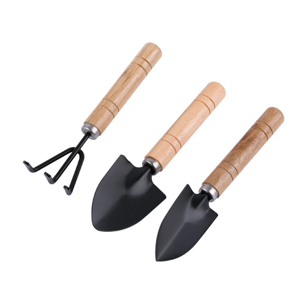 Mini Gardening Tool Set – 3pcs Rake & Shovel Kit for Pots & Bonsai