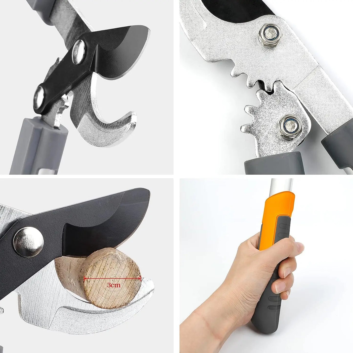 AIRAJ Long-Handle Pruning Shears – Heavy-Duty Garden Lopper Tool