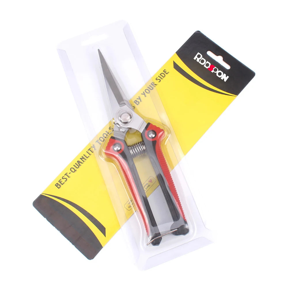 RDDSPON Stainless Steel Pruning Shears – Sharp Bypass Branch Scissors with Non-Slip Handle