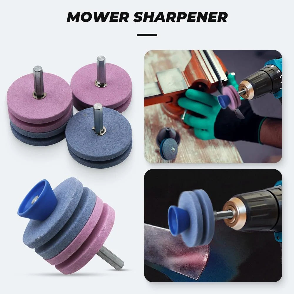 Universal Rotary Blade Sharpener – Drill-Attach Tool for Mower & Tools