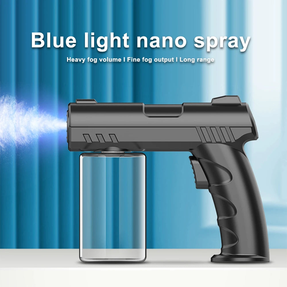 280ML Nano Blue Light Wireless Sprayer – USB Rechargeable Atomizer for Disinfection, Gardening & Hair Care