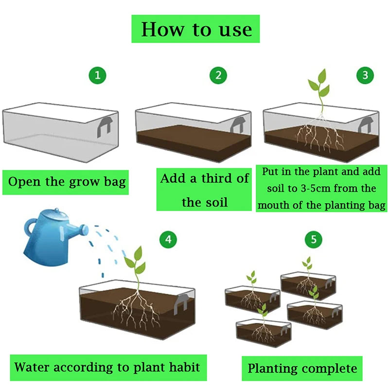 Felt Raised Garden Bed – Reusable Grow Bags for Plants & Vegetables