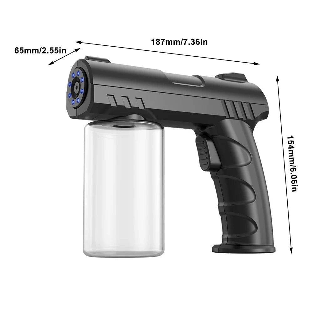280ML Nano Blue Light Wireless Sprayer – USB Rechargeable Atomizer for Disinfection, Gardening & Hair Care