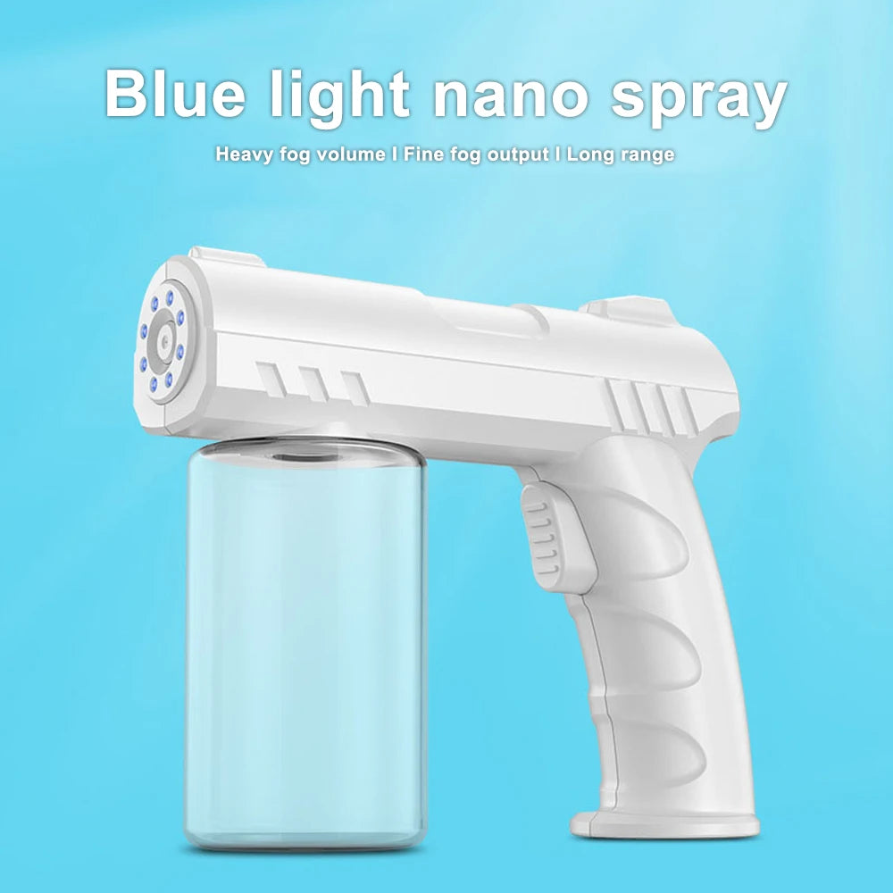 280ML Nano Blue Light Wireless Sprayer – USB Rechargeable Atomizer for Disinfection, Gardening & Hair Care