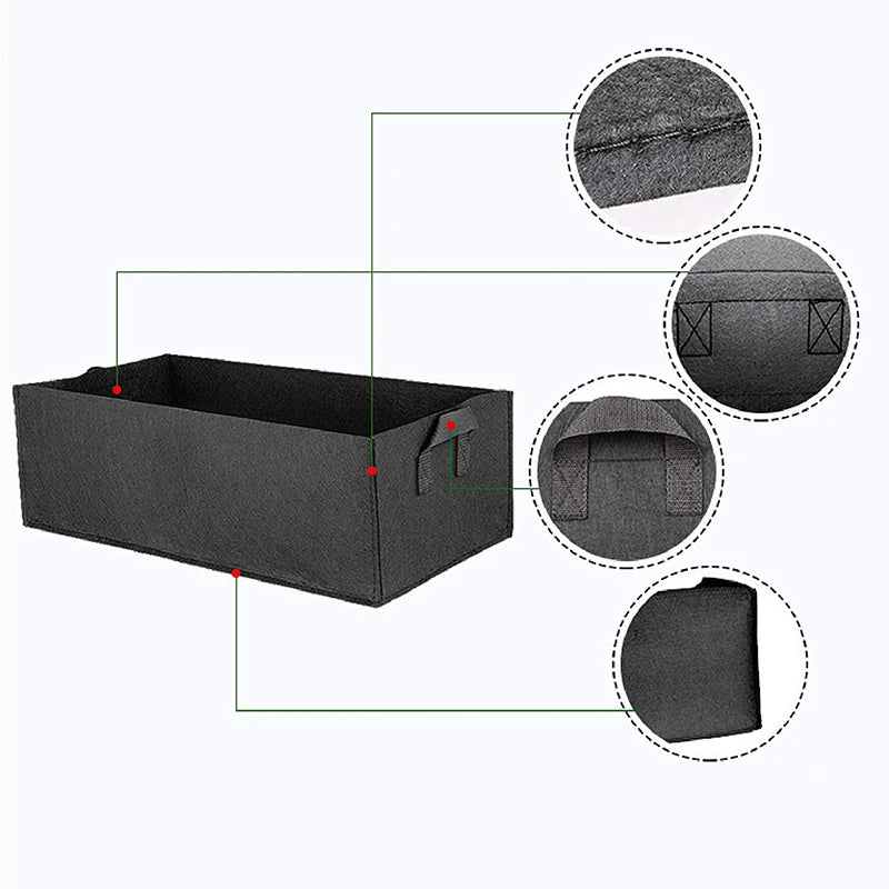 Felt Raised Garden Bed – Reusable Grow Bags for Plants & Vegetables