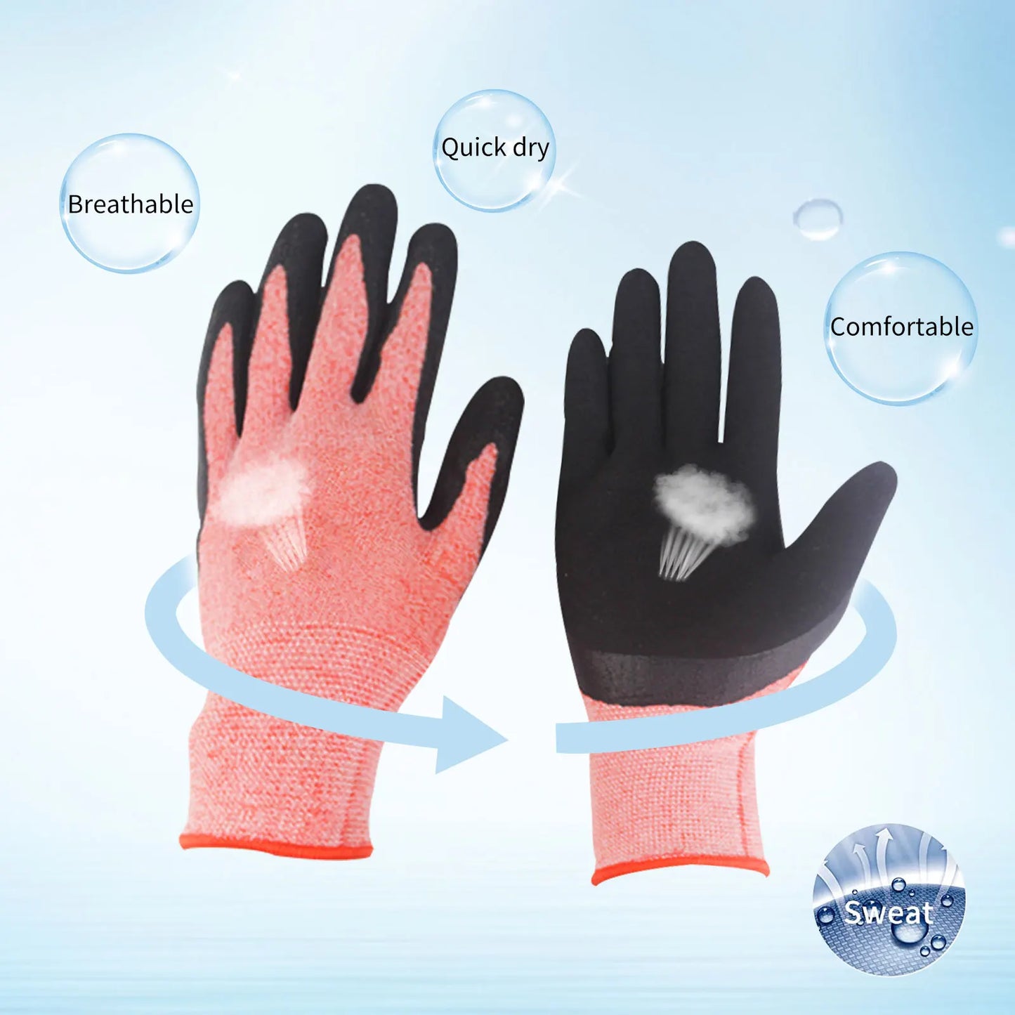 1 Pair Breathable Gardening Gloves for Men & Women – Outdoor Work