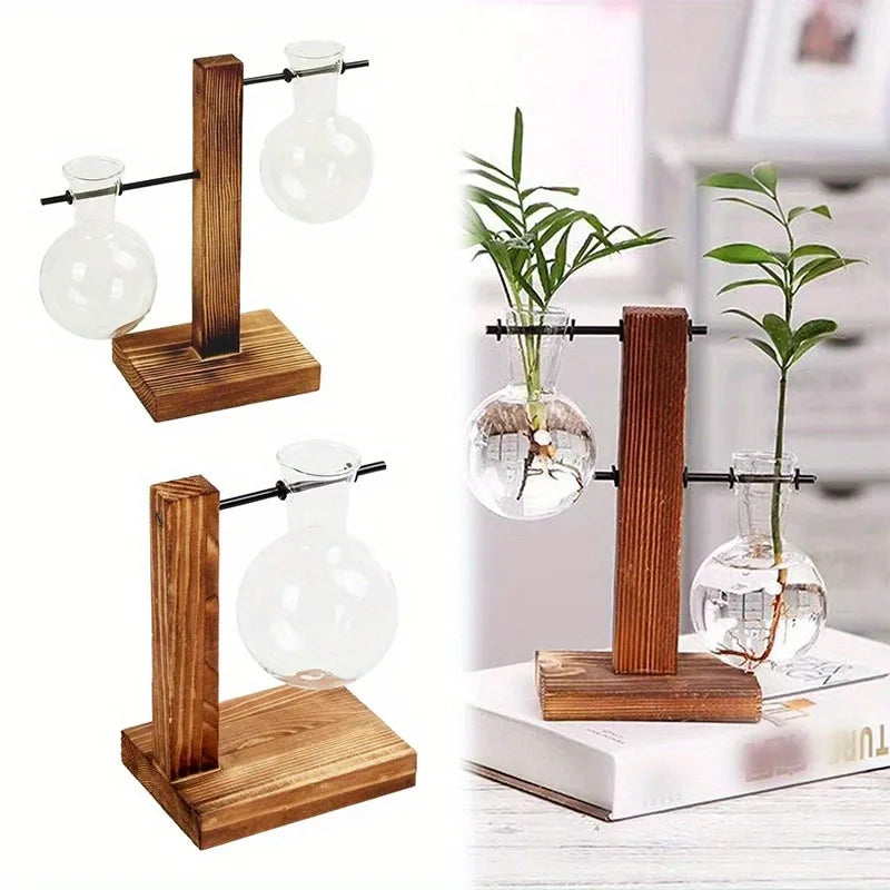 Vintage Hydroponic Glass Vase – Desktop Plant Propagation Terrarium
