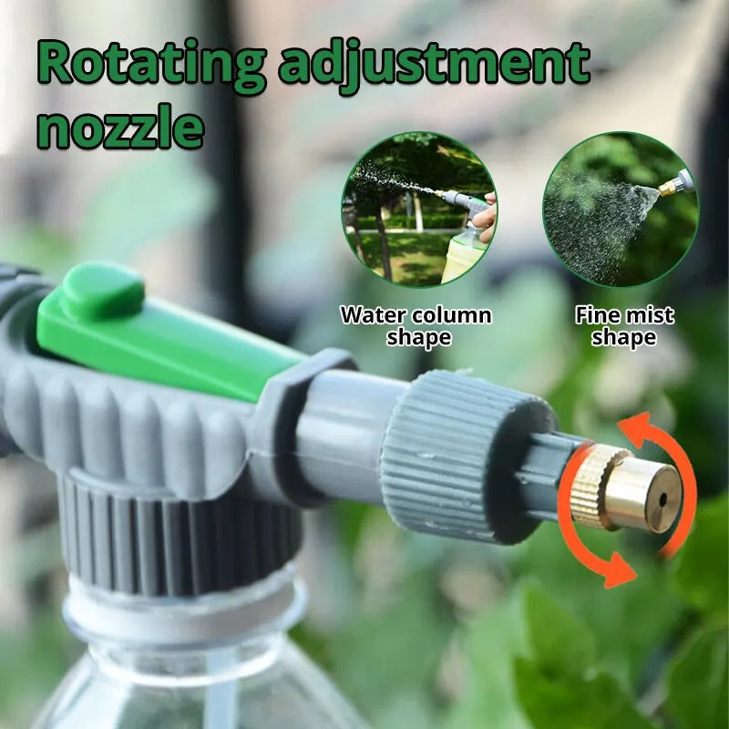 Adjustable Bottle Spray Nozzle – Pressure Watering Can Attachment