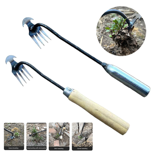 Manganese Steel Hand Weeder – V-Shaped Root Puller Garden Tool