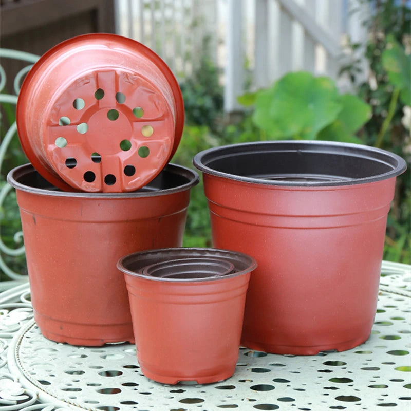 50/100pcs Plastic Nursery Pots – 9–14cm Grow Containers for Seedlings