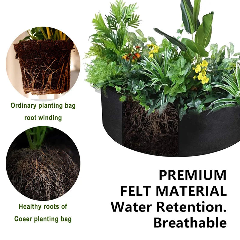 Felt Raised Garden Bed – Reusable Grow Bags for Plants & Vegetables