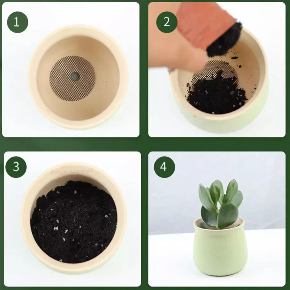 Round Pot Drainage Mesh Pads – Prevent Soil Loss in Plant Pots