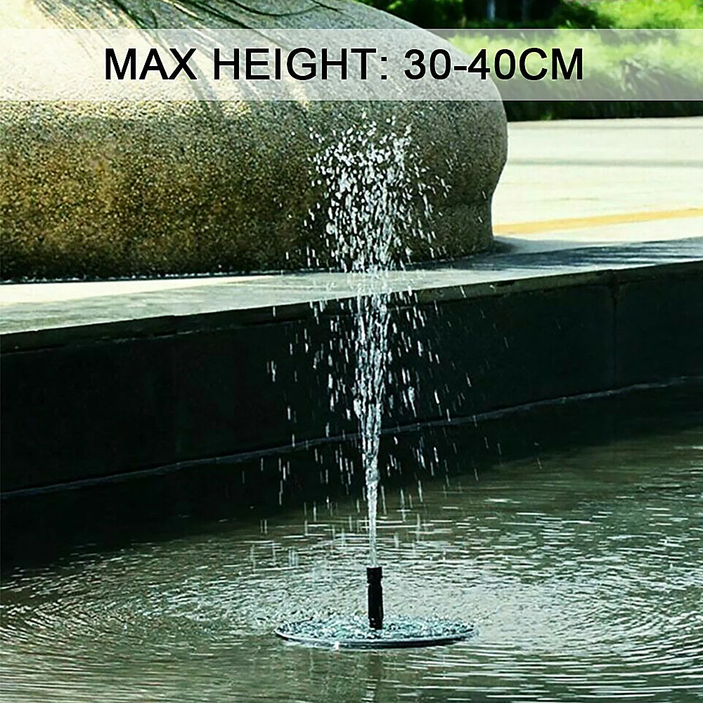 Floating Solar Fountain Pump with 4 Nozzles — Solar-Powered Water Feature for Bird Baths, Ponds, Pools & Gardens