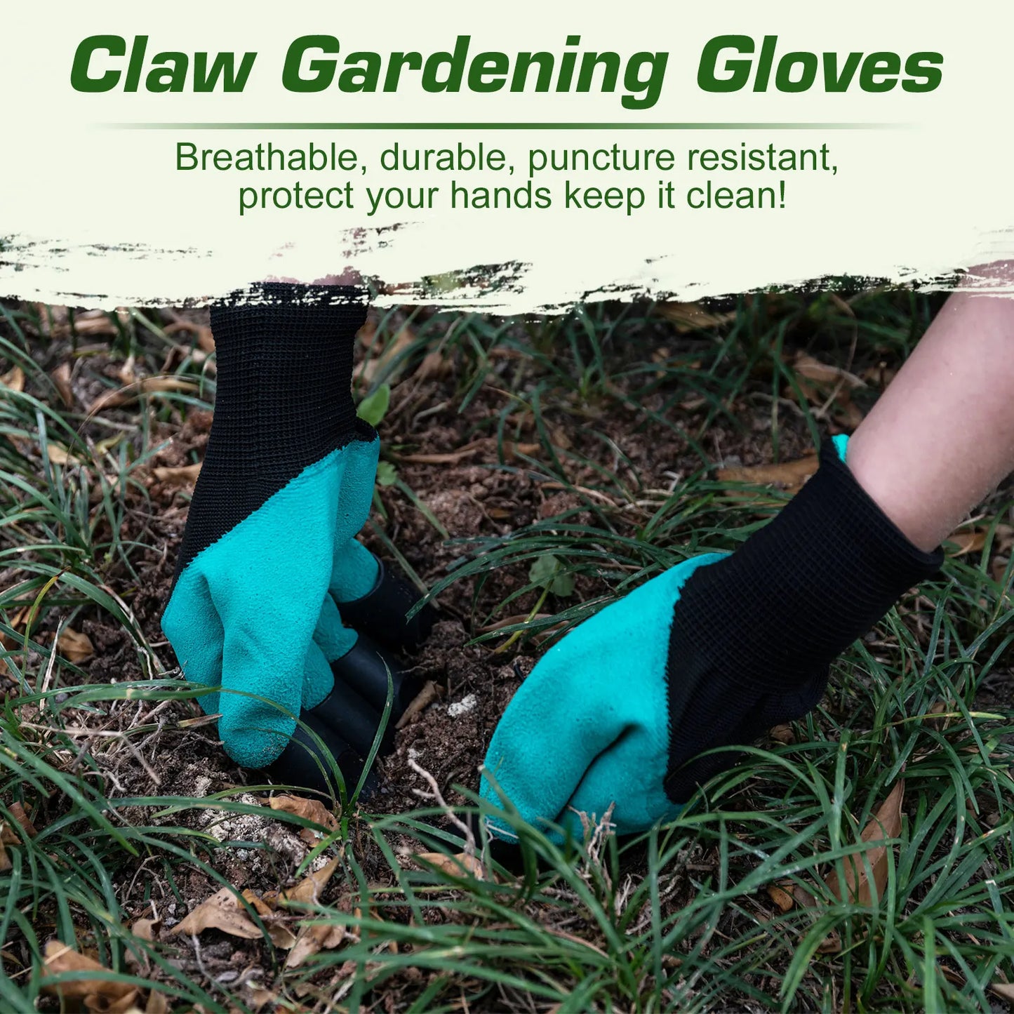 6-Piece Gardening Tools Set – Claw Gloves, Shears, Trowel, Scoop, Fork & Cultivator | Outdoor Planting Kit with Storage Bag