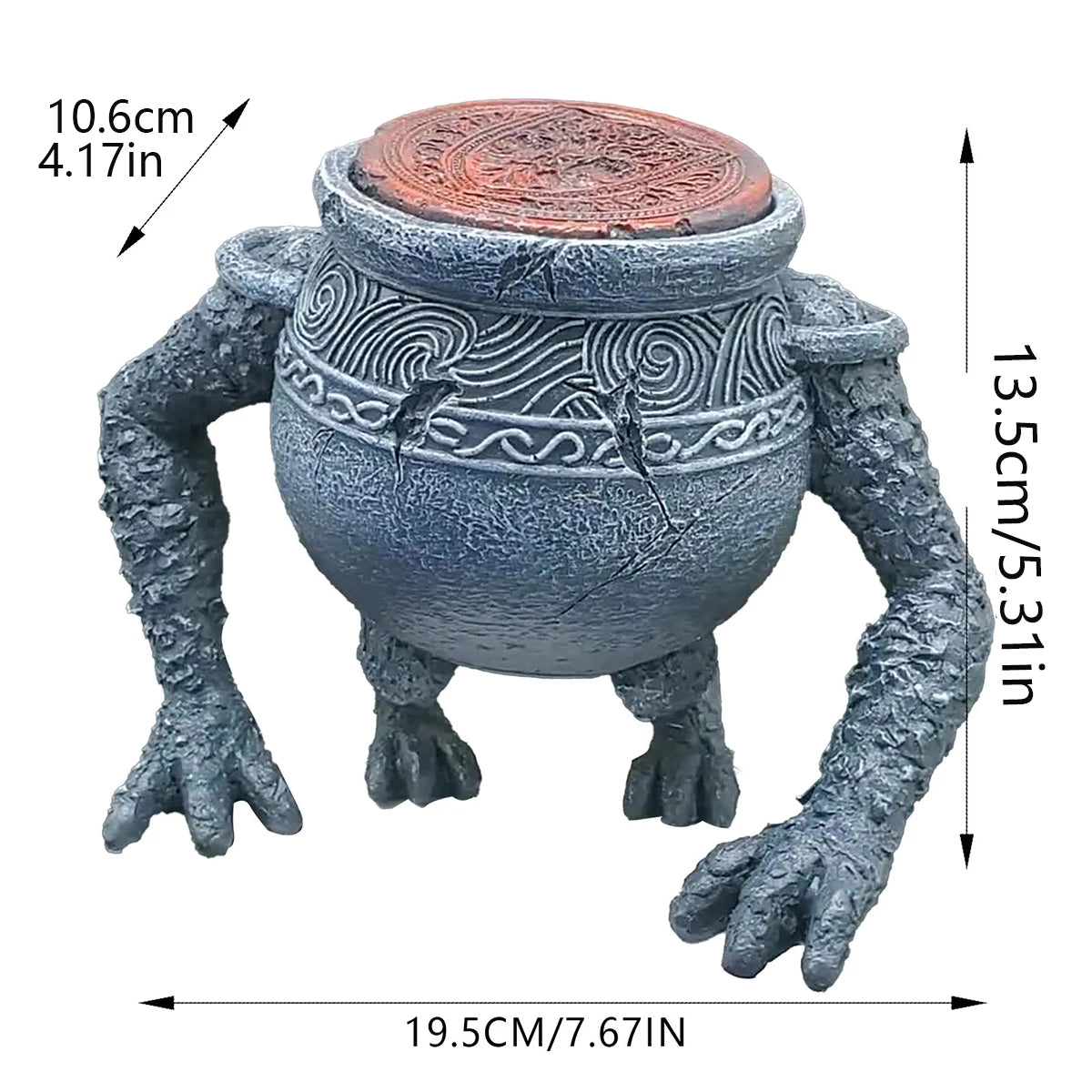 1pc Large Resin Patio Planter Jar — Decorative Garden Pot for Flowers & Green Plants