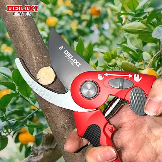 DELIXI Electric Pruning Shears – Stainless Steel Blade, Ergonomic Rubber Handle