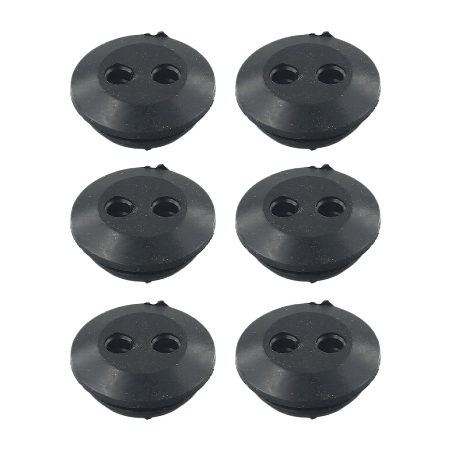 6PCS Rubber Fuel Tank Grommets – 2-Hole Seals for Hedge Trimmers & Brush Cutters