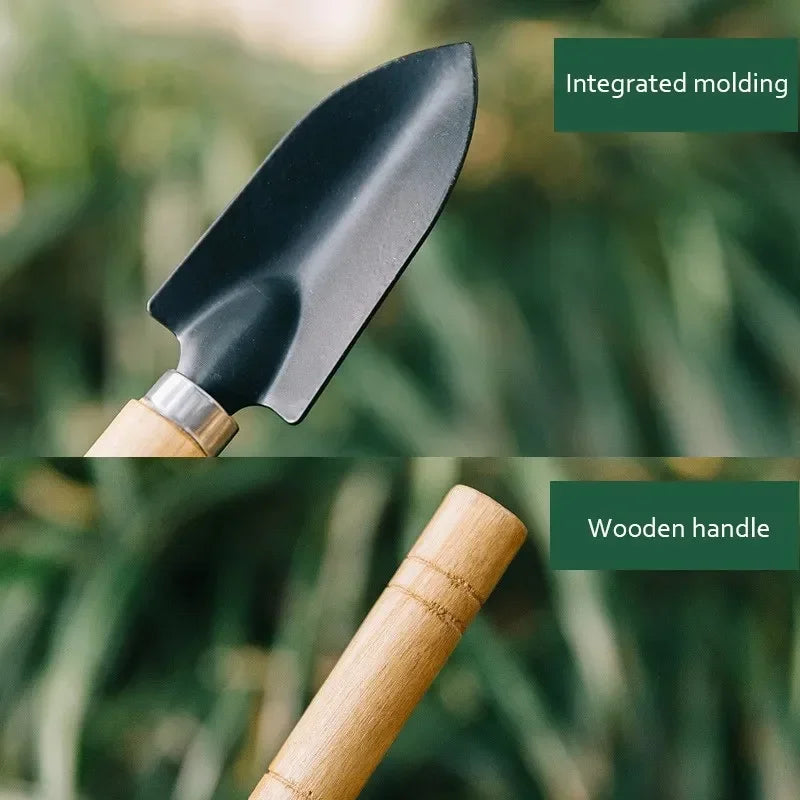 3PCS Mini Garden Tool Set – Small Shovel, Rake & Trowel for Indoor Plants & Flower Pots