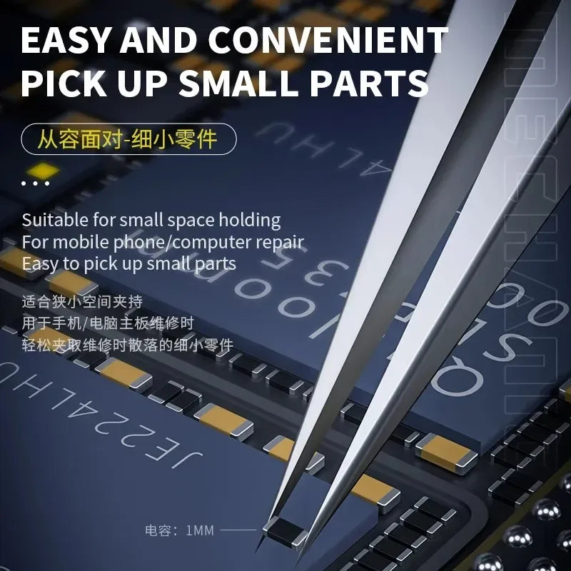 MECHANIC KA-11 Precision Tweezers – Anti-Corrosion Stainless Steel