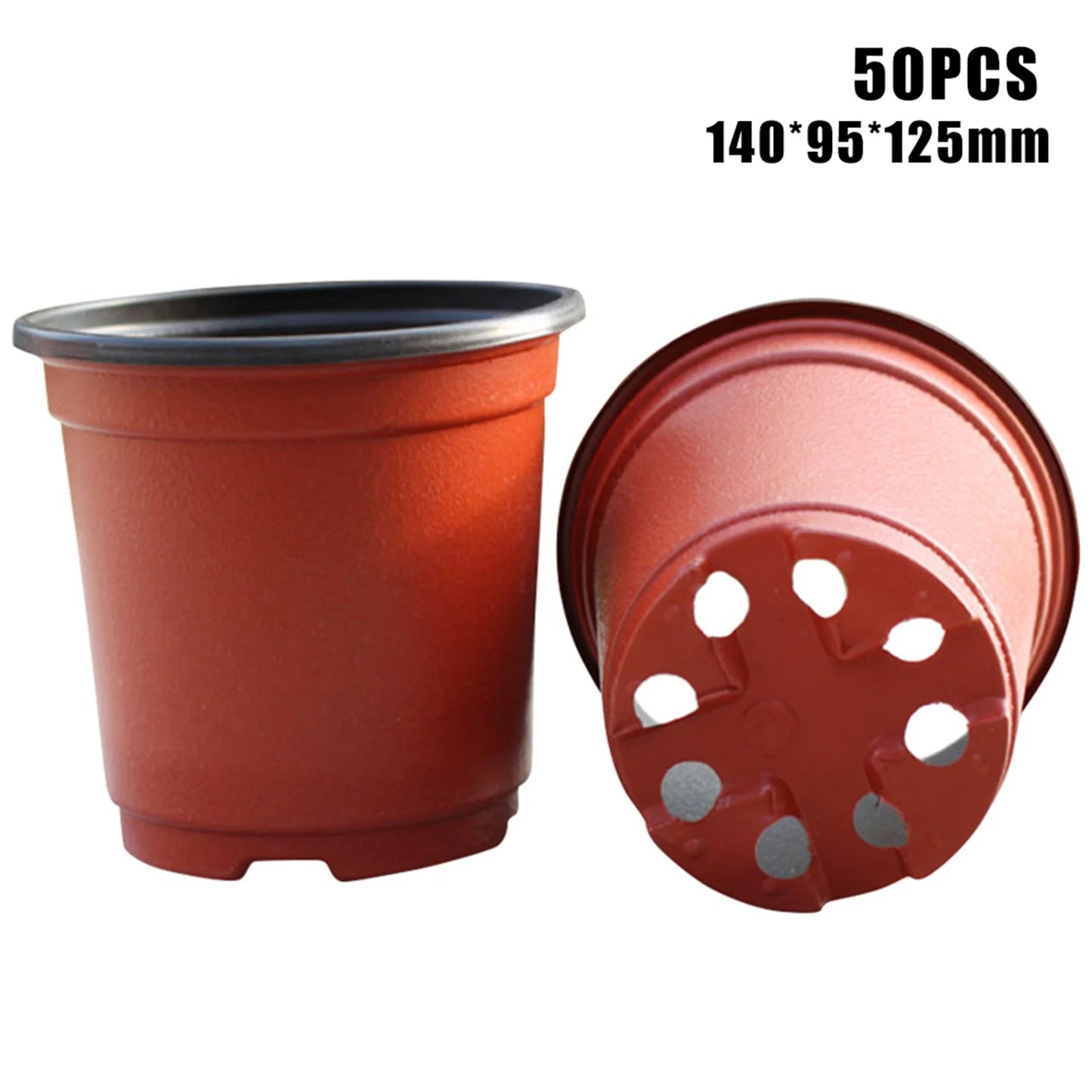 50/100pcs Plastic Nursery Pots – 9–14cm Grow Containers for Seedlings