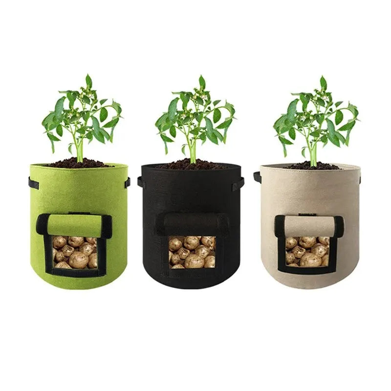 Large Felt Potato Grow Bag with Handles – Breathable, Durable, 5 & 7 Gallons