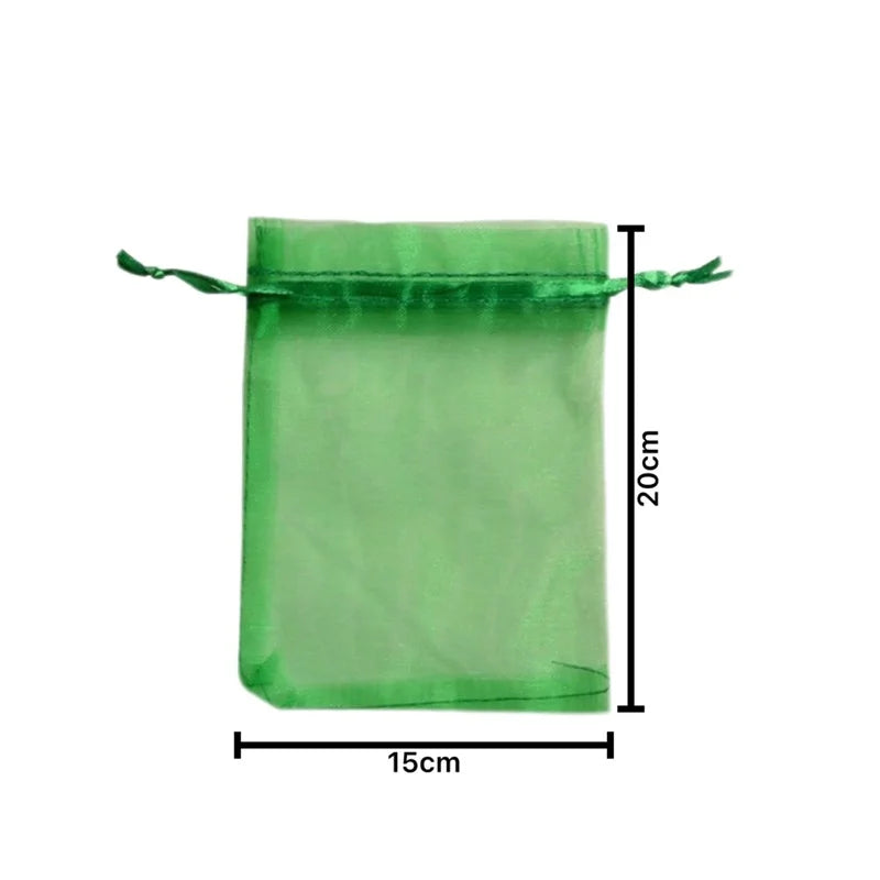 1–100pcs Green Fruit Protection Mesh Bags – Anti-Bird & Pest Netting
