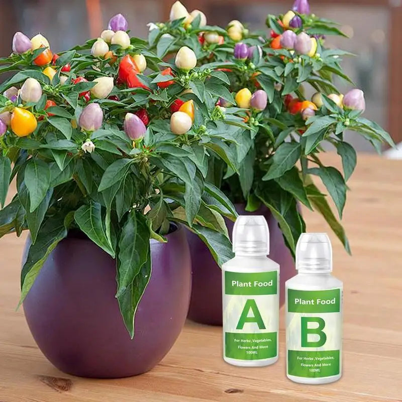 Hydroponic Fertilizer AB Two-Part Set – Liquid Plant Food for Flowers, Vegetables & Grass Growth