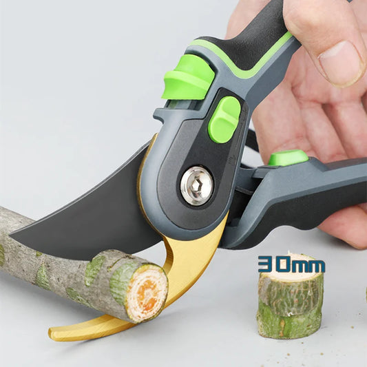 Heavy-Duty Anvil Pruning Shears — Garden Secateurs for Branch Cutting, Shrubs & Orchard Trimming