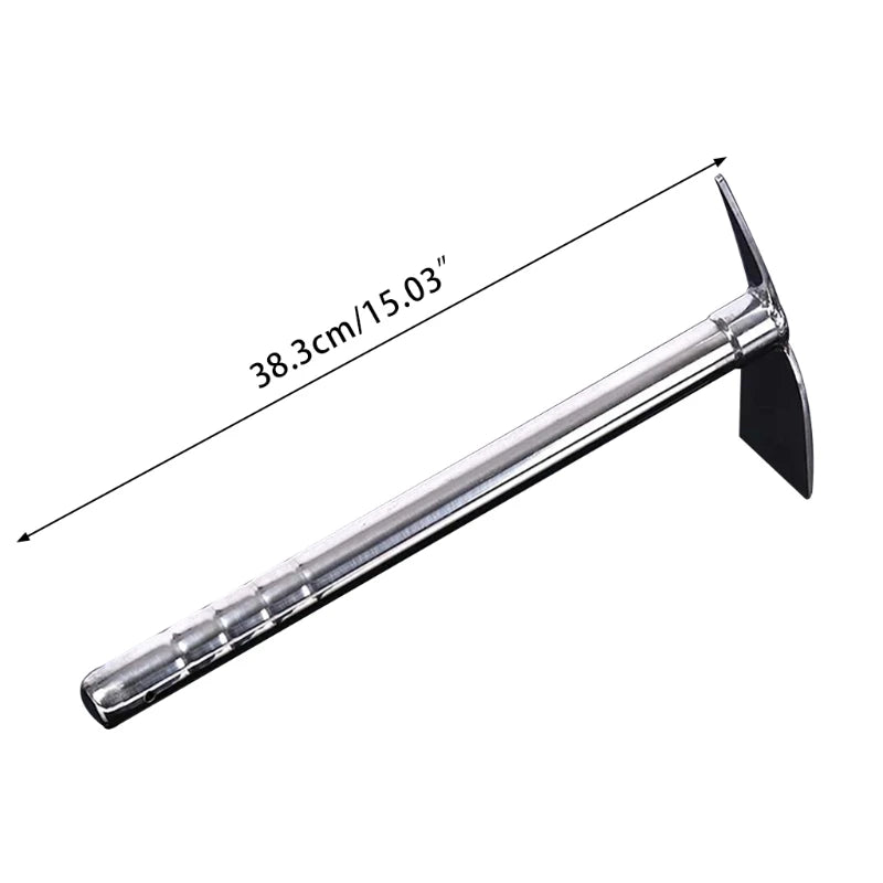 15" Stainless Steel Hand Rake – Multipurpose Garden & Weeding Tool
