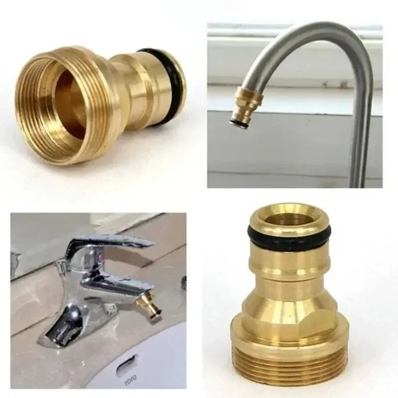 1/2/5PCS Brass Universal Tap Adapter – Faucet to Garden Hose Connector, Easy Install