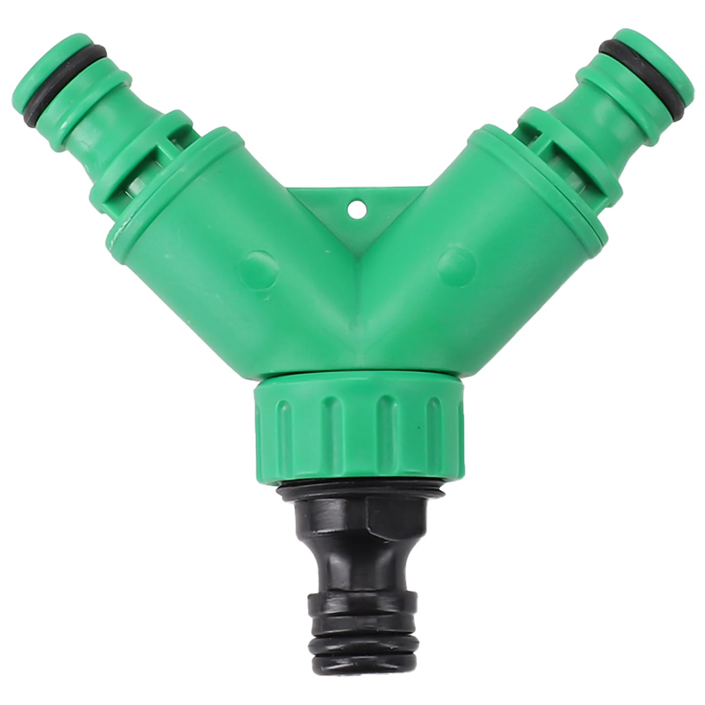 2-Way Y Garden Hose Splitter with Valves – 3/4" Plastic Connector