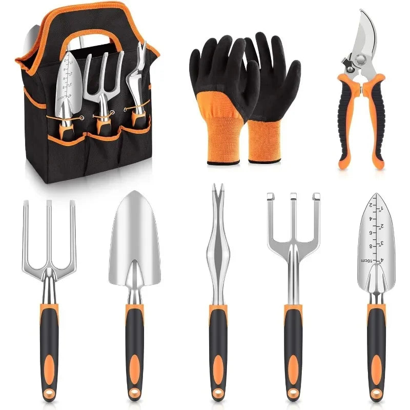 8PCS Garden Tool Set – Mini Shovel, Fork, Gloves & Planting Tools
