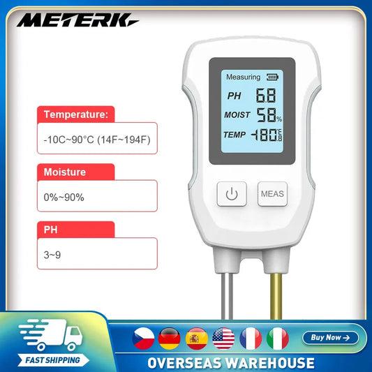 3-in-1 Digital Soil Tester – pH, Temperature & Humidity Meter