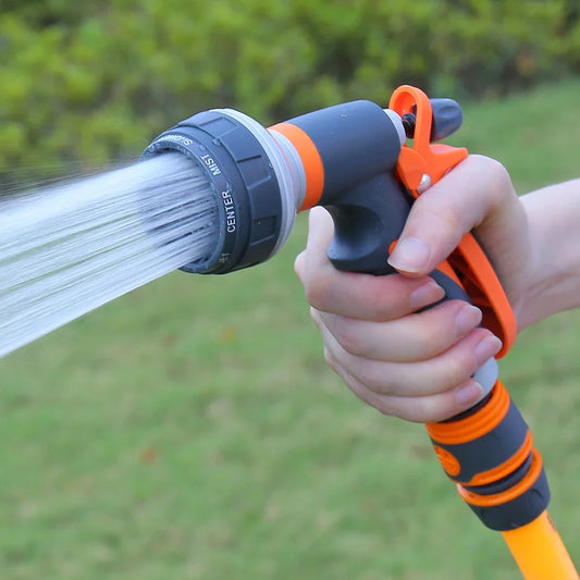8-Pattern Garden Hose Nozzle – High-Pressure Water Gun for Car Washing & Yard Spraying