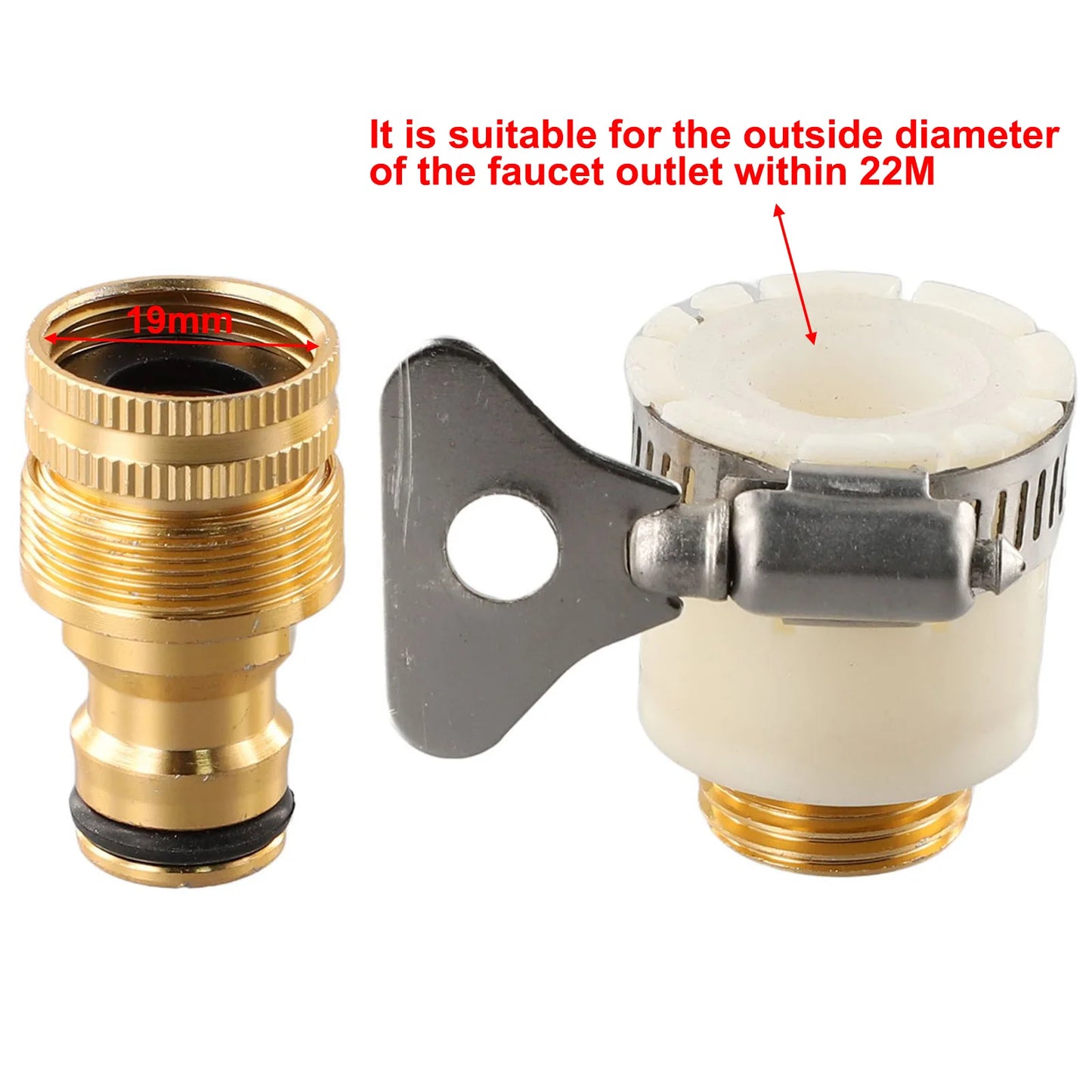 15–23mm Universal Hose Tap Adapter – Multi-Thread Faucet Connector for Garden Watering, Pipe Fitting & Outdoor Taps